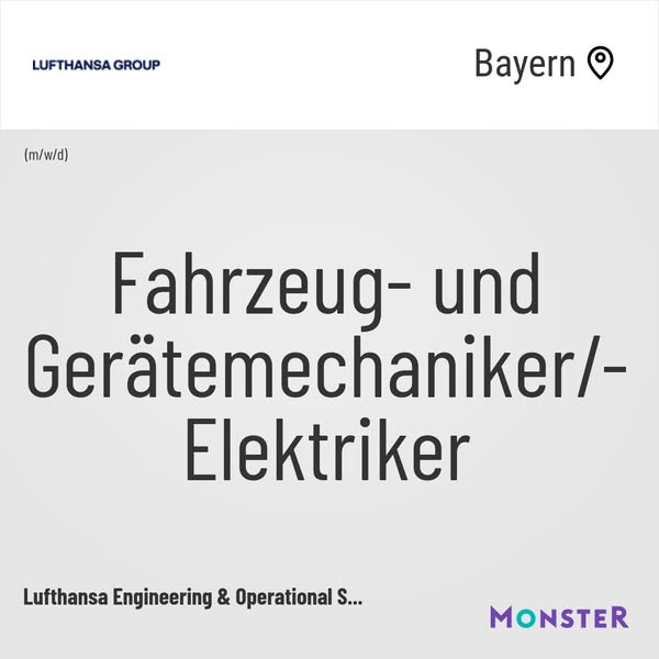 Fahrzeug- und Gerätemechaniker/-Elektriker